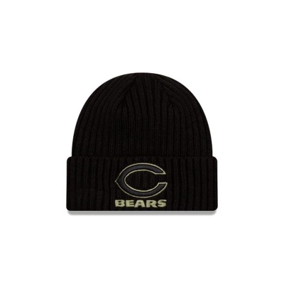 Sapca New Era Chicago Bears NFL Salute To Service Cuff Knit Beanie - Negrii